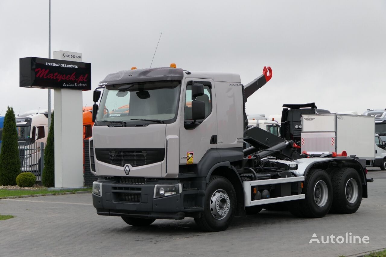 крюковой мультилифт Renault PREMIUM LANDER 460 DXI 6x4 Emelőhorgos